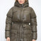 Womens Ladies Quilted Padded Winter Jacket Belt Puffer Zip Thick Warm Coat XS-XL